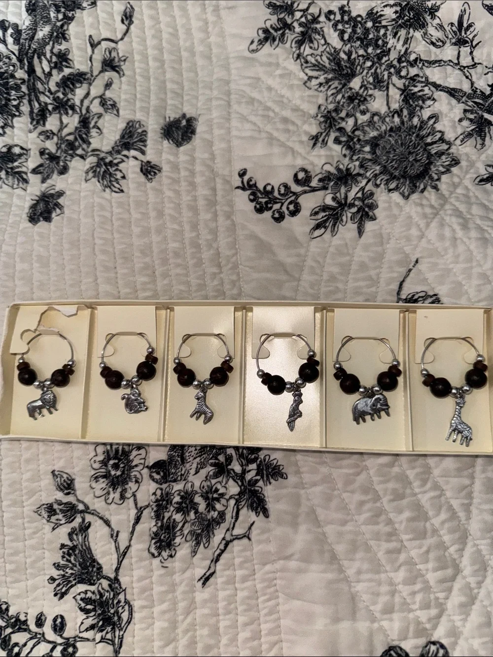 Pier 1 imports Wine Charms set of 6 animals jungle safari